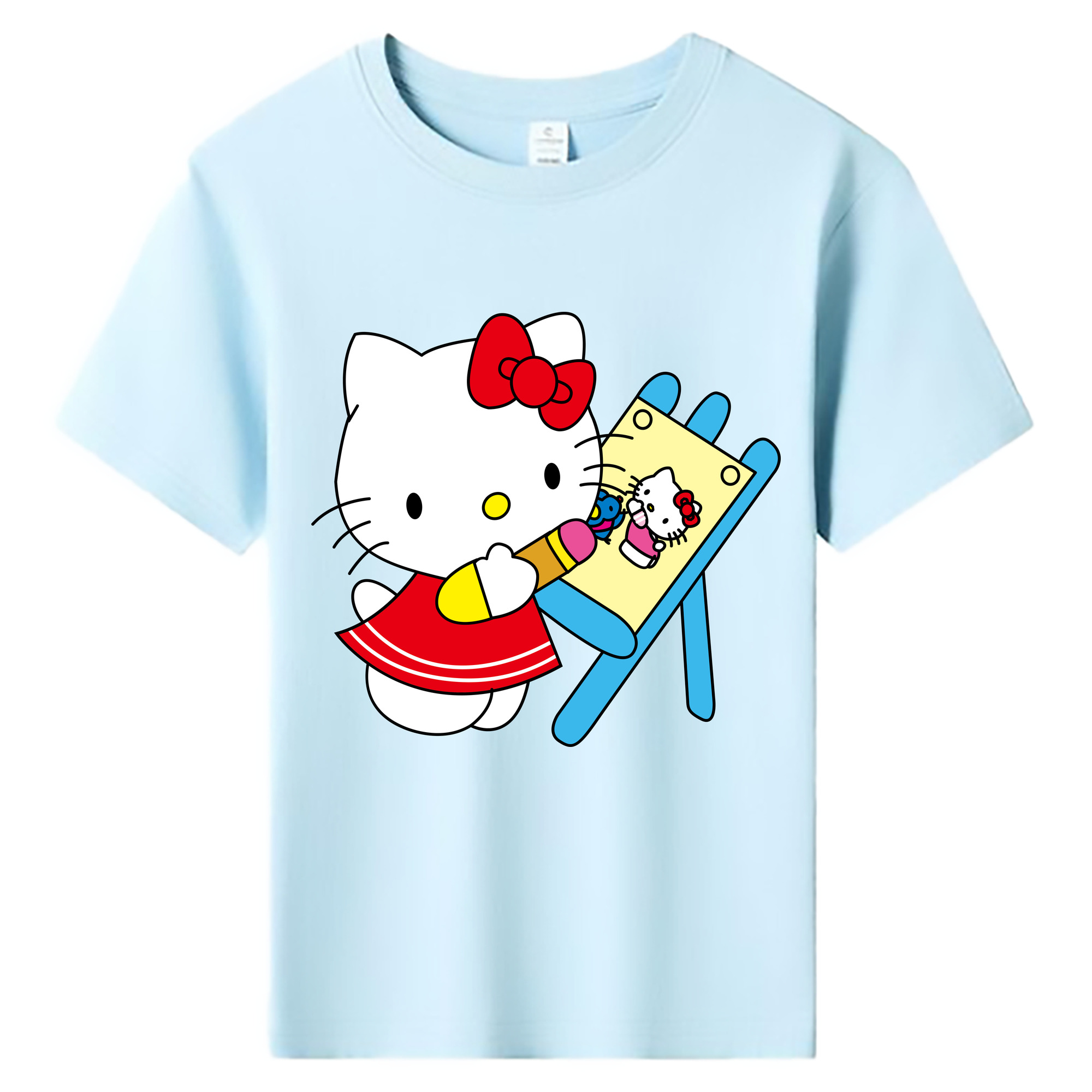 （画像用） Hello Kitty ハローキティ 綿100％キッズTシャツ（フロントプリント）